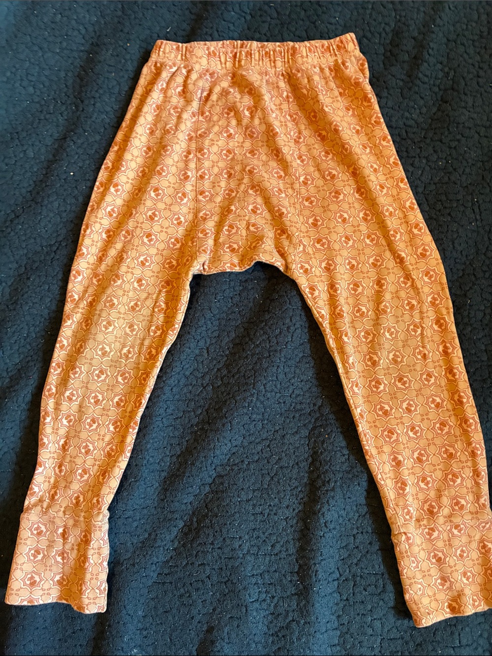 kate quinn Orange Geometric Print Kids Leggings